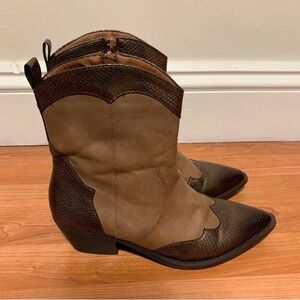 Chic Western Brown Heeled Boots